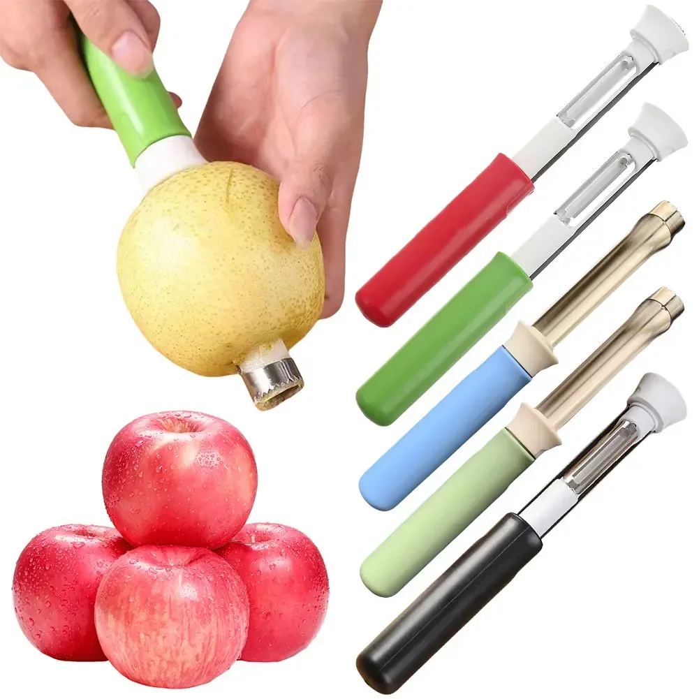 Kitchen Gadgets New 2025 - 2025 新 2 で 1 アップルピーラー伸縮式ステンレス鋼アップルコアリムーバーフルーツコアラーアップルシードリムーバーキッチンガジェットツール