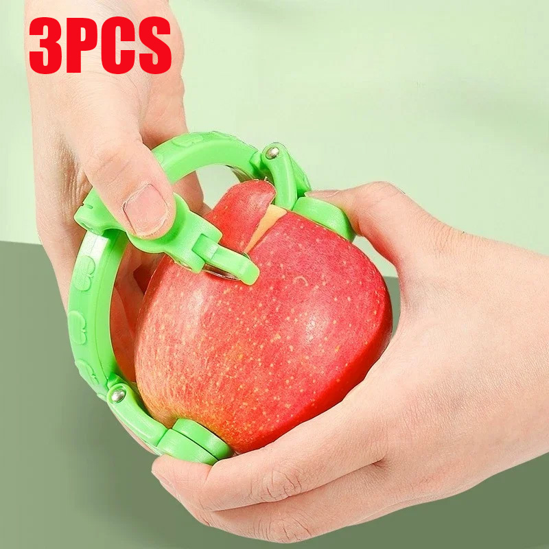 Kitchen Gadgets Ideas - 果物と野菜用の手持ち回転式ピーラー、リンゴや梨用のキッチンガジェット、フルーツスパイラライザーピーラーマシン、ギフトアイデア