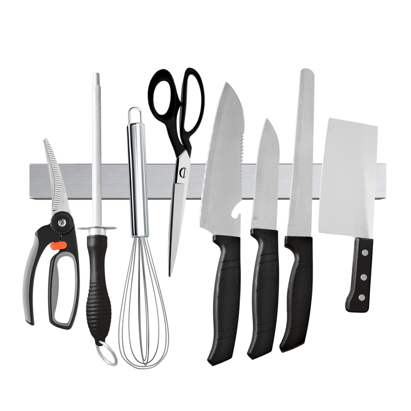 Magnetic Knife Strip - Lmetjma-プロフェッショナル磁気ナイフストリップ,ステンレス鋼磁気ナイフホルダー,包丁バー30 40 50 cm kc0314