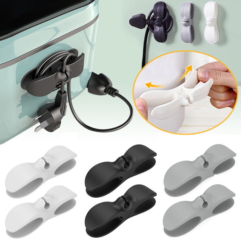 Kitchen Gadgets Air Fryer - 3-6 個コードワインダーオーガナイザーキッチン家電コードラッパーケーブル管理クリップホルダーエアフライヤーコーヒーマシンフィクサー用