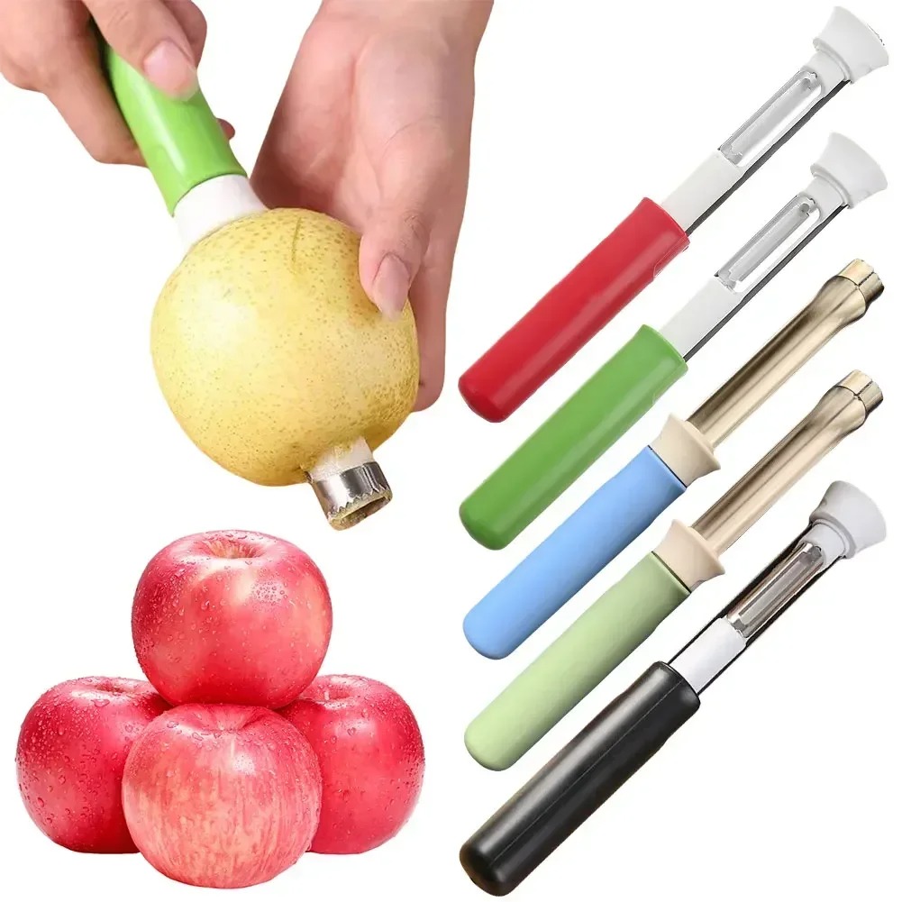 Kitchen Gadgets New 2025 - 2025年新型 2in1 アップルピーラー 伸縮式ステンレス製 アップルコアーリムーバー フルーツコアラー