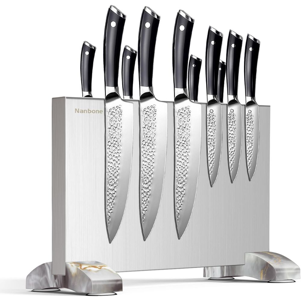 Magnetic Knife Strip - 磁気ブロックスタンドナイフなし両面磁気ホルダーラックキッチンカウンターステンレス鋼Knie磁気ストリップDispla
