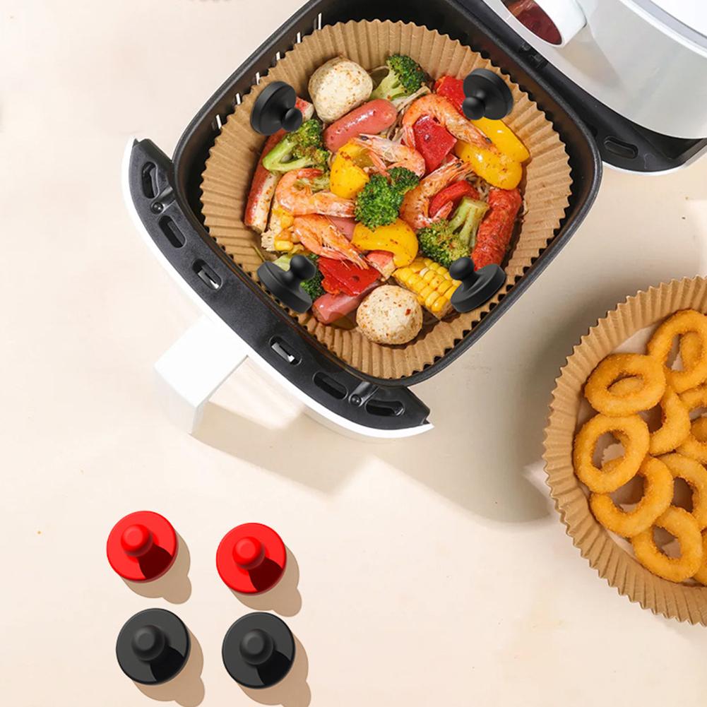 Kitchen Gadgets Air Fryer - エアフライヤークッキングペーパー磁気固定クリップシリコーンケーキガジェットウィングキッチンチキン再利用可能なアクセサリーベーキング用 S1Z7