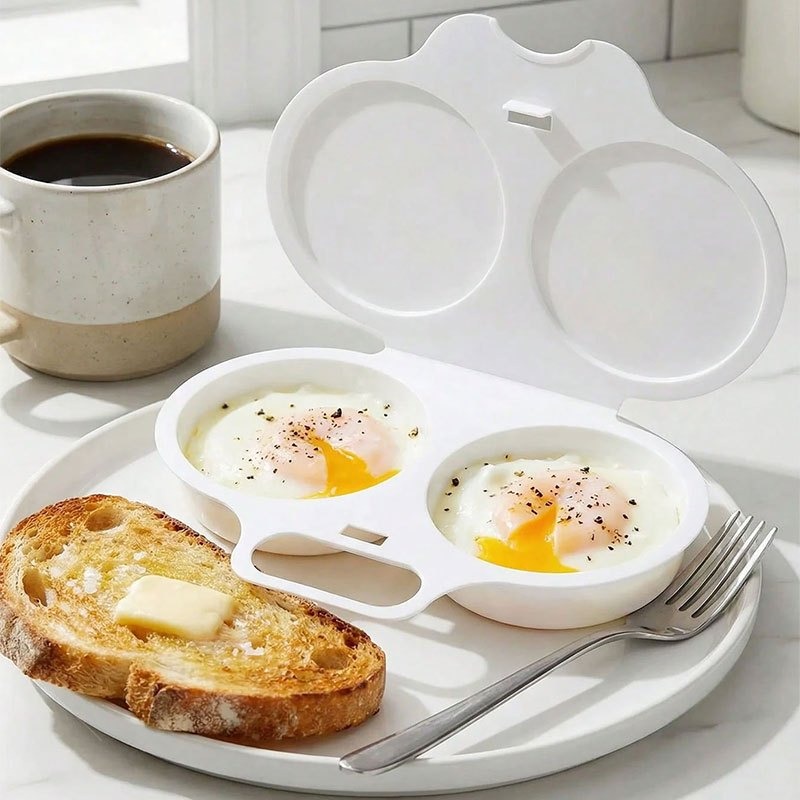 Kitchen Gadgets For Gifts - 電子レンジ用蒸し卵ボックス、朝食、弁当、ランチの作成に、キッチンガジェット、新学期シーズン、クリスマスギフトに。