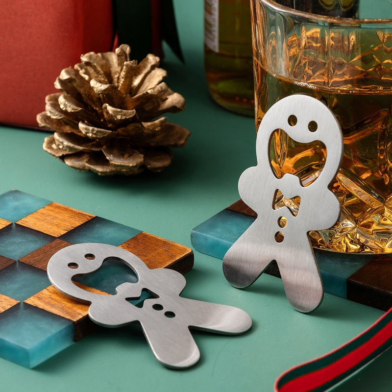 ジンジャーブレッドマン ボトルオープナー ステンレス製 ビー - Kitchen Gadgets For Gifts のレビューと価格