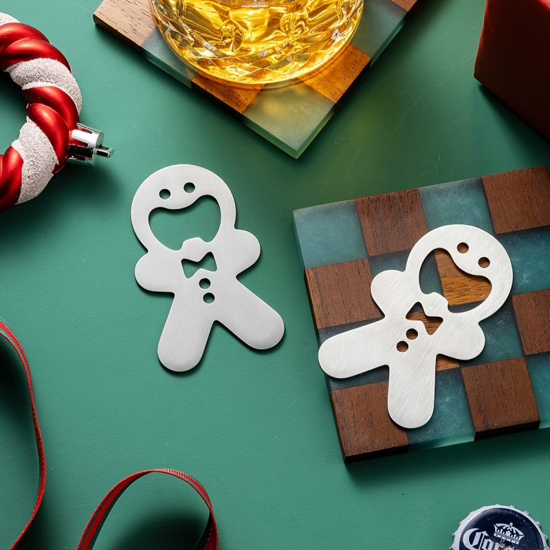 ジンジャーブレッドマン ボトルオープナー ステンレス製 ビー - Kitchen Gadgets For Gifts のレビューと価格
