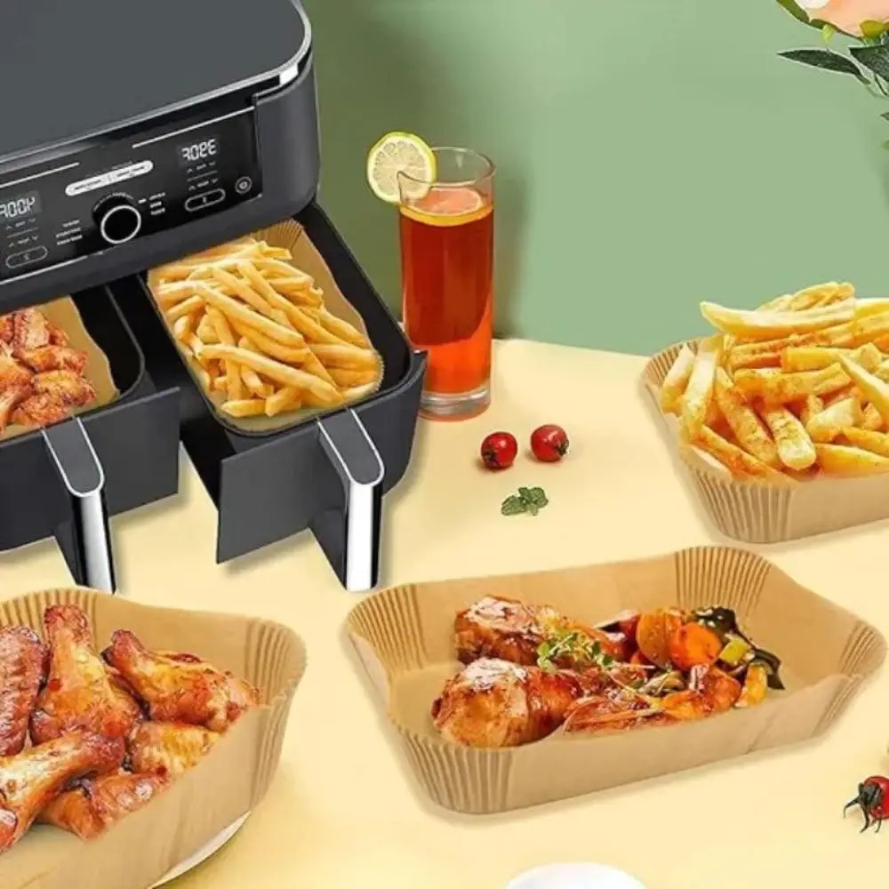 50/100 個使い捨てエアフライヤー紙長方形キッチンベーキ - Kitchen Gadgets Air Fryer のレビューと価格