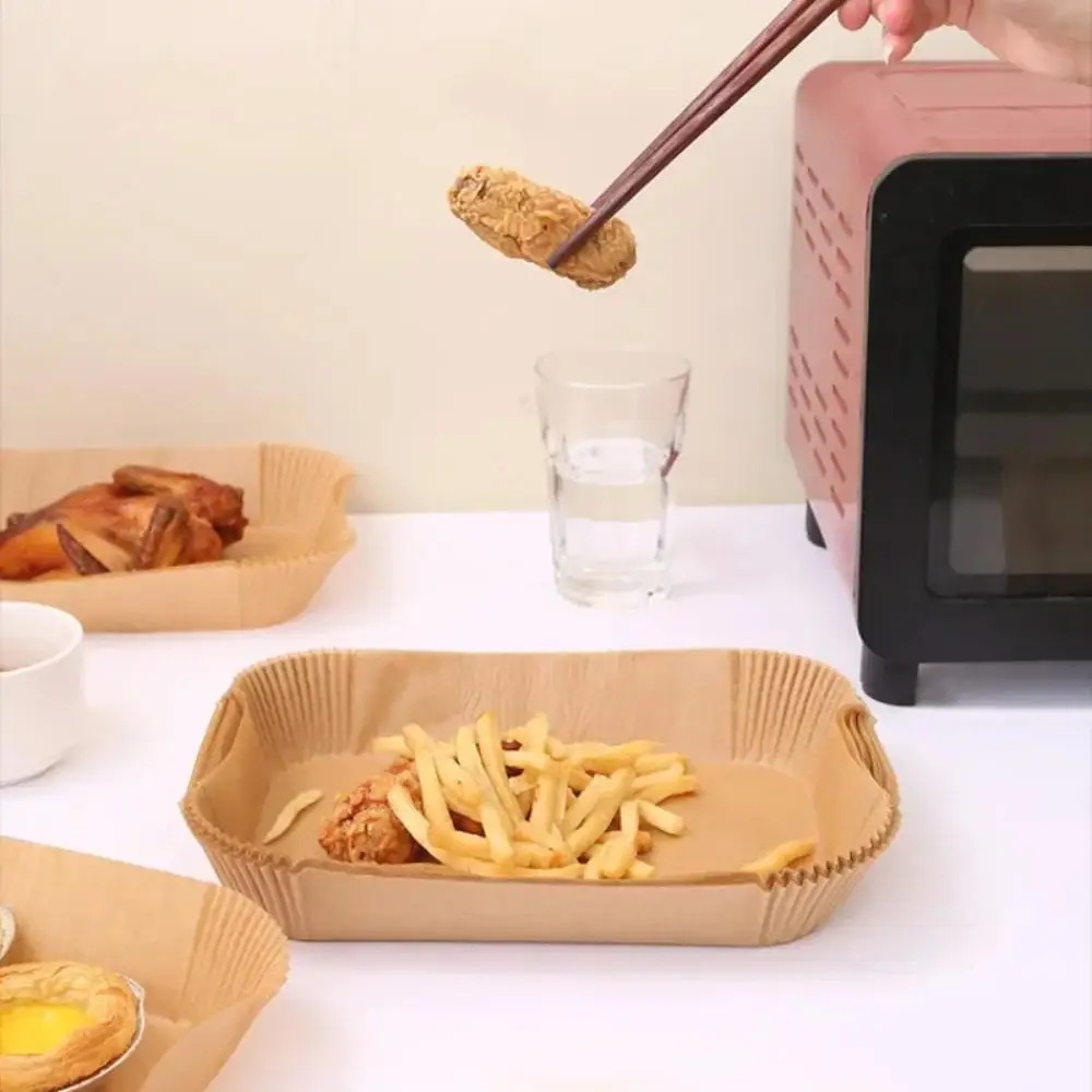 50/100 個使い捨てエアフライヤー紙長方形キッチンベーキ - Kitchen Gadgets Air Fryer のレビューと価格
