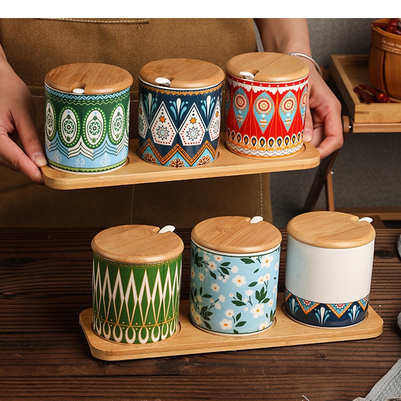 セラミック調味料瓶セットキッチンスパイス収納塩コショウオーガ - Korean Kitchen Gadgets のレビューと価格