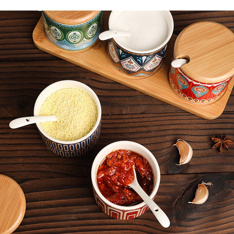 セラミック調味料瓶セットキッチンスパイス収納塩コショウオーガ - Korean Kitchen Gadgets のレビューと価格