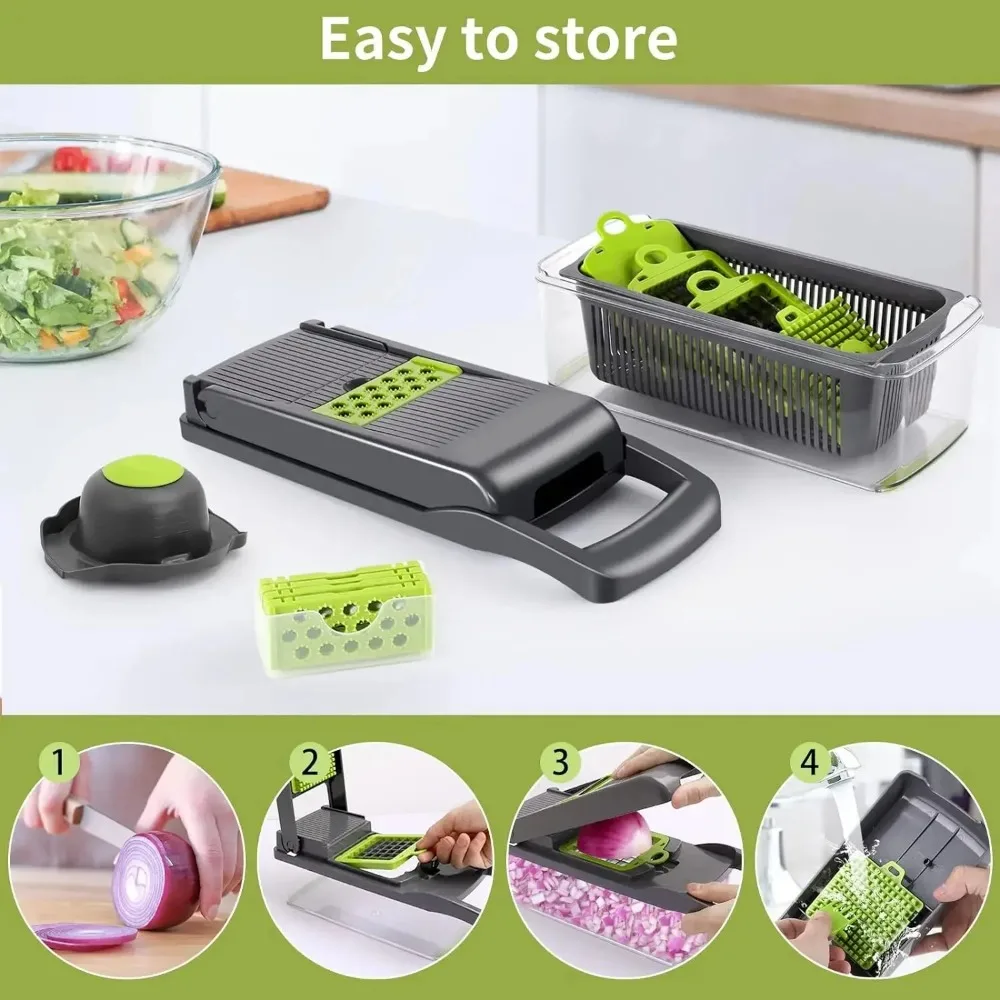 多機能野菜チョッパーハンドル食品格子食品チョッパー野菜スライ - Korean Kitchen Gadgets のレビューと価格