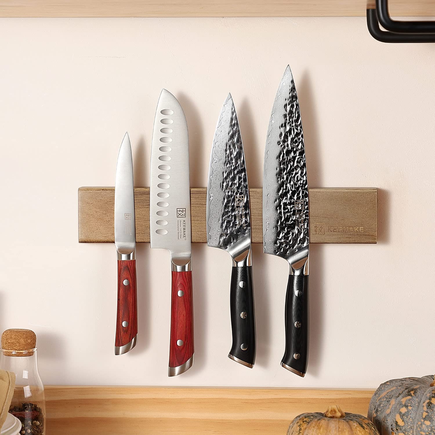 Keebmake-キッチン用磁気ナイフホルダー、頑丈なウォー - Magnetic Knife Strip のレビューと価格