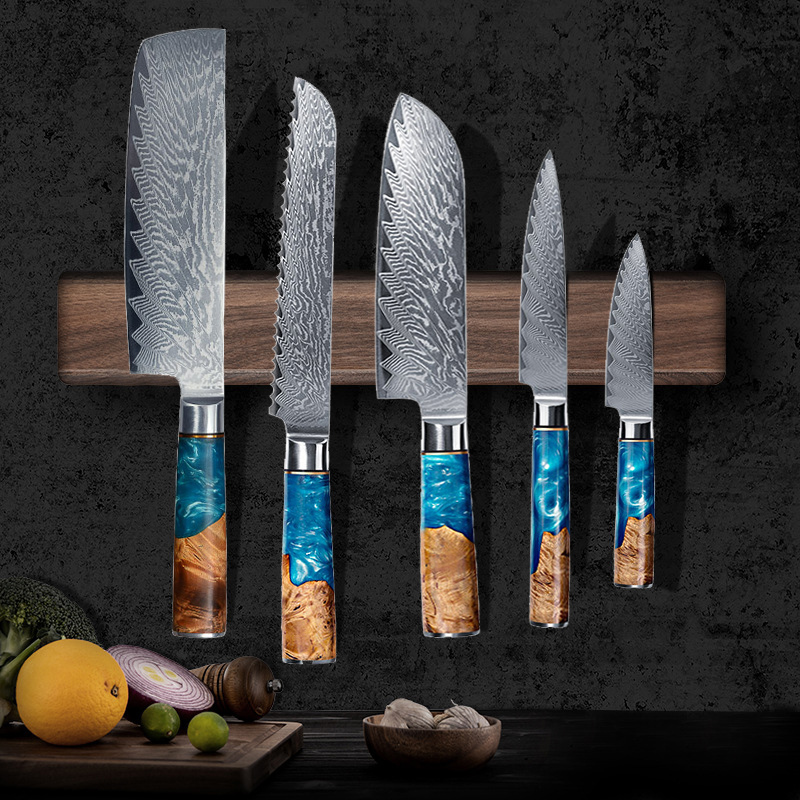 ウォールナット材 強力磁気式ナイフホルダー 40/46cm  - Magnetic Knife Strip のレビューと価格
