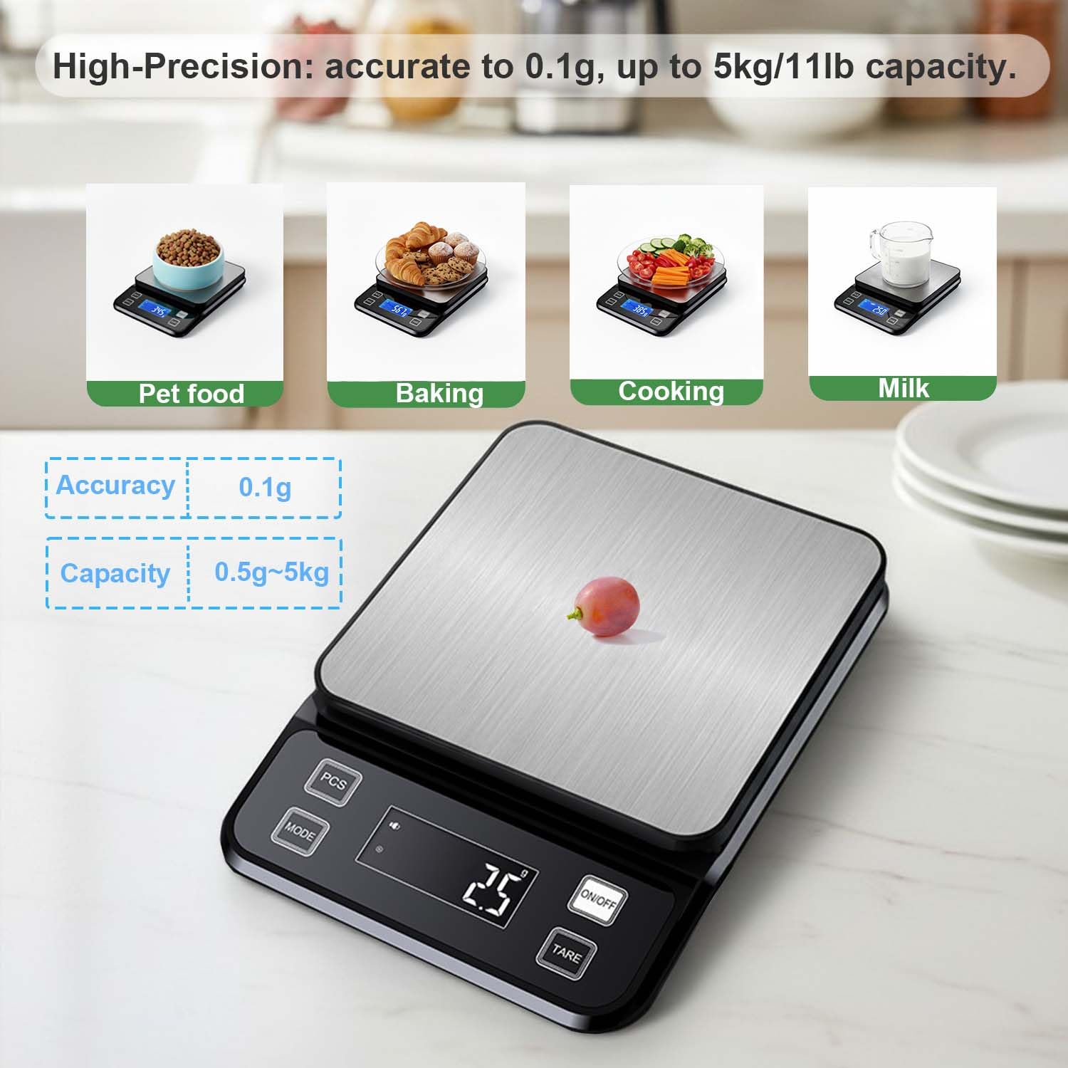 2026年新型防水デジタルキッチンスケール 0.1g/0.0 - Digital Kitchen Scale のレビューと価格