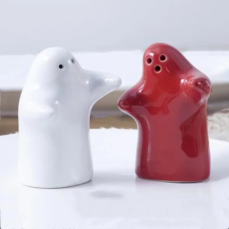 セラミックゴースト面白いミニコショウと塩ポット、調味料ポット - Korean Kitchen Gadgets のレビューと価格