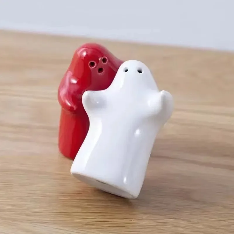 セラミックゴースト面白いミニコショウと塩ポット、調味料ポット - Korean Kitchen Gadgets のレビューと価格