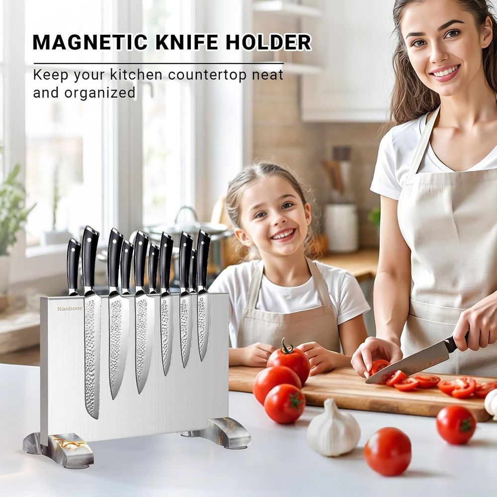 磁気ブロックスタンドナイフなし両面磁気ホルダーラックキッチン - Magnetic Knife Strip のレビューと価格