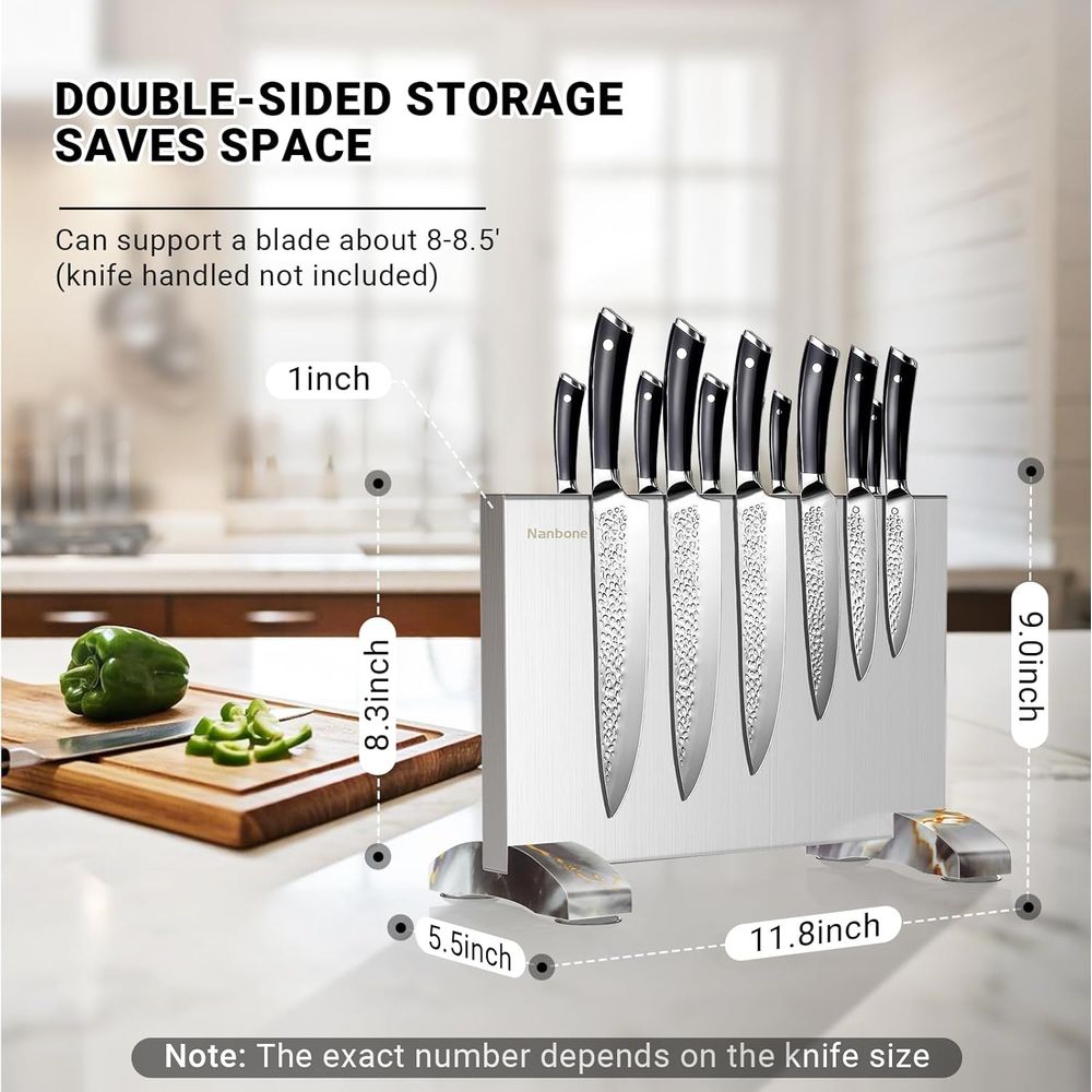磁気ブロックスタンドナイフなし両面磁気ホルダーラックキッチン - Magnetic Knife Strip のレビューと価格