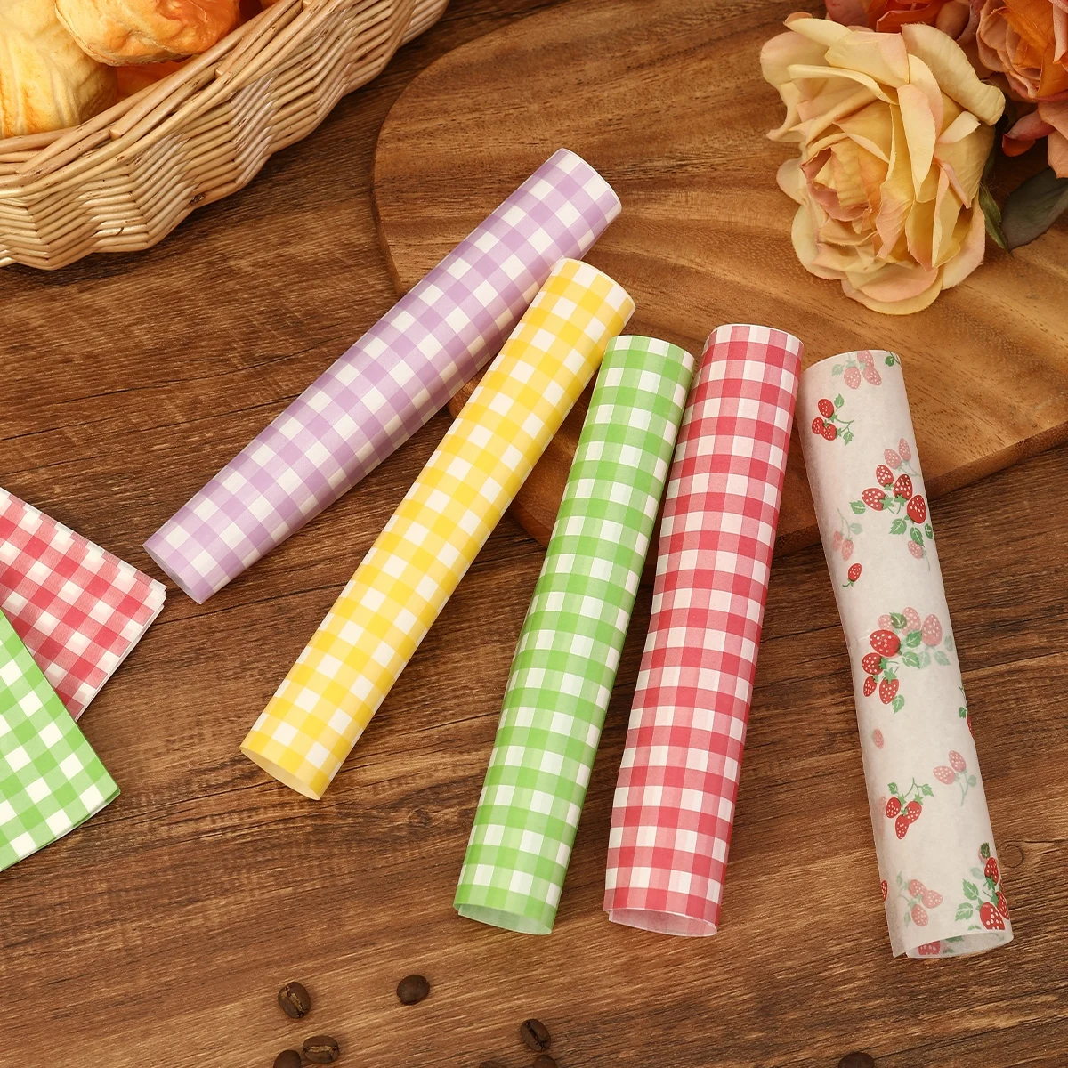 50 個の耐油包装紙パンサンドイッチバーガーフライ、食品グレ - Kitchen Gadgets For Gifts のレビューと価格