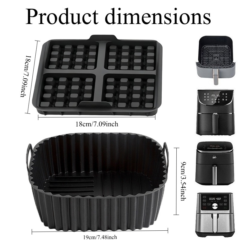 ベーキングキット - スクエアエアフライヤーベーキングパン  - Kitchen Gadgets Air Fryer のレビューと価格