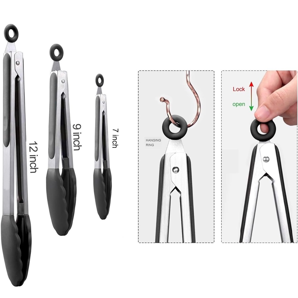シリコーンバーベキューグリルトングキッチン調理サラダパンサー - Kitchen Gadgets For Cooking のレビューと価格