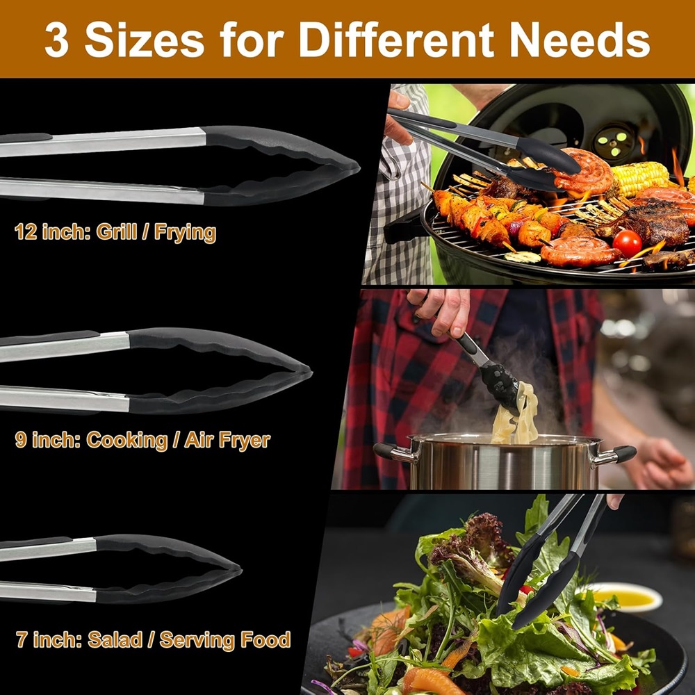 シリコーンバーベキューグリルトングキッチン調理サラダパンサー - Kitchen Gadgets For Cooking のレビューと価格