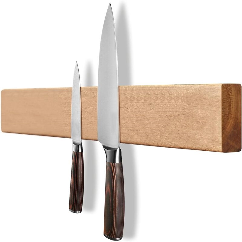 壁掛け用マグネット式ナイフホルダー 16インチ アカシアウッ - Magnetic Knife Strip のレビューと価格