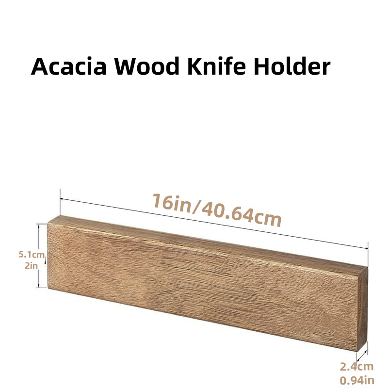 壁掛け用マグネット式ナイフホルダー 16インチ アカシアウッ - Magnetic Knife Strip のレビューと価格