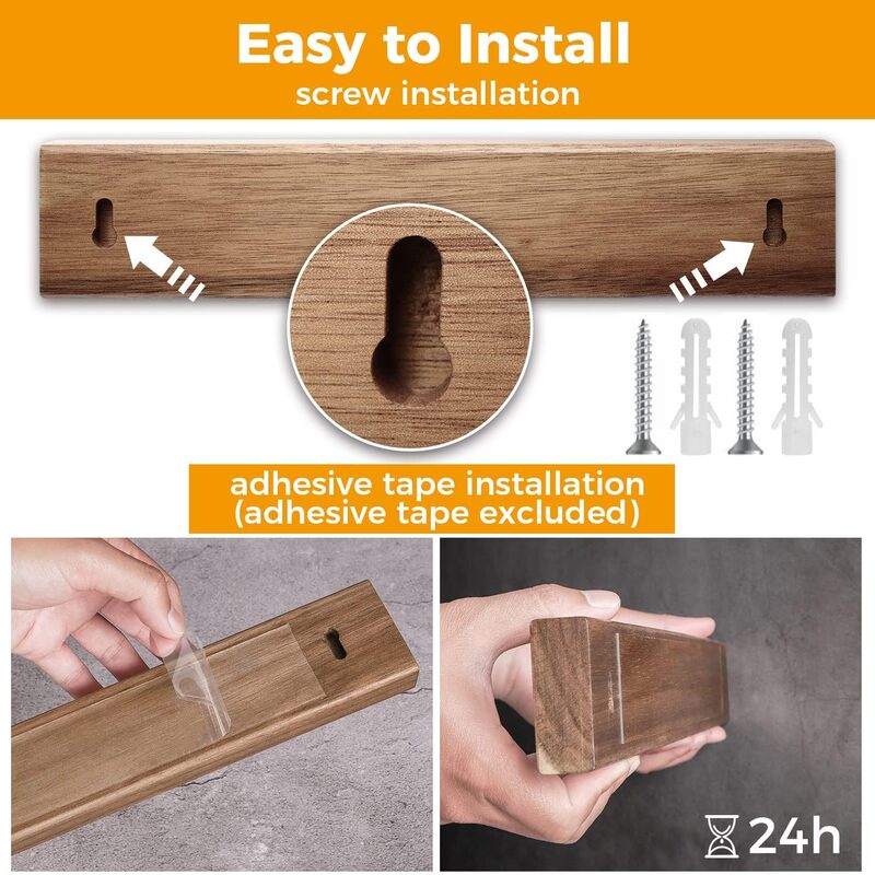 壁掛け用マグネット式ナイフホルダー 16インチ アカシアウッ - Magnetic Knife Strip のレビューと価格