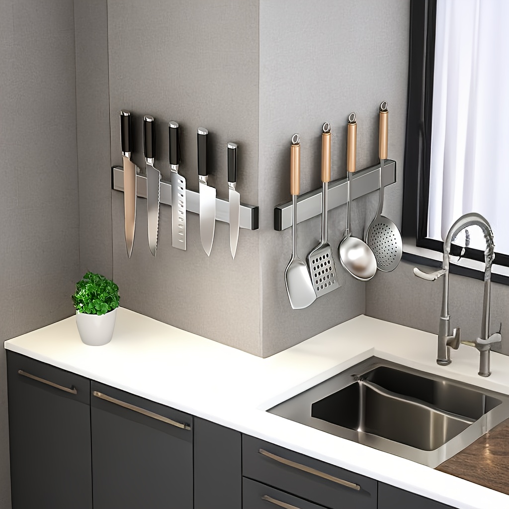 1Pc 磁気ナイフホルダー壁用磁気ナイフストリップ強力なマグ - Magnetic Knife Strip のレビューと価格
