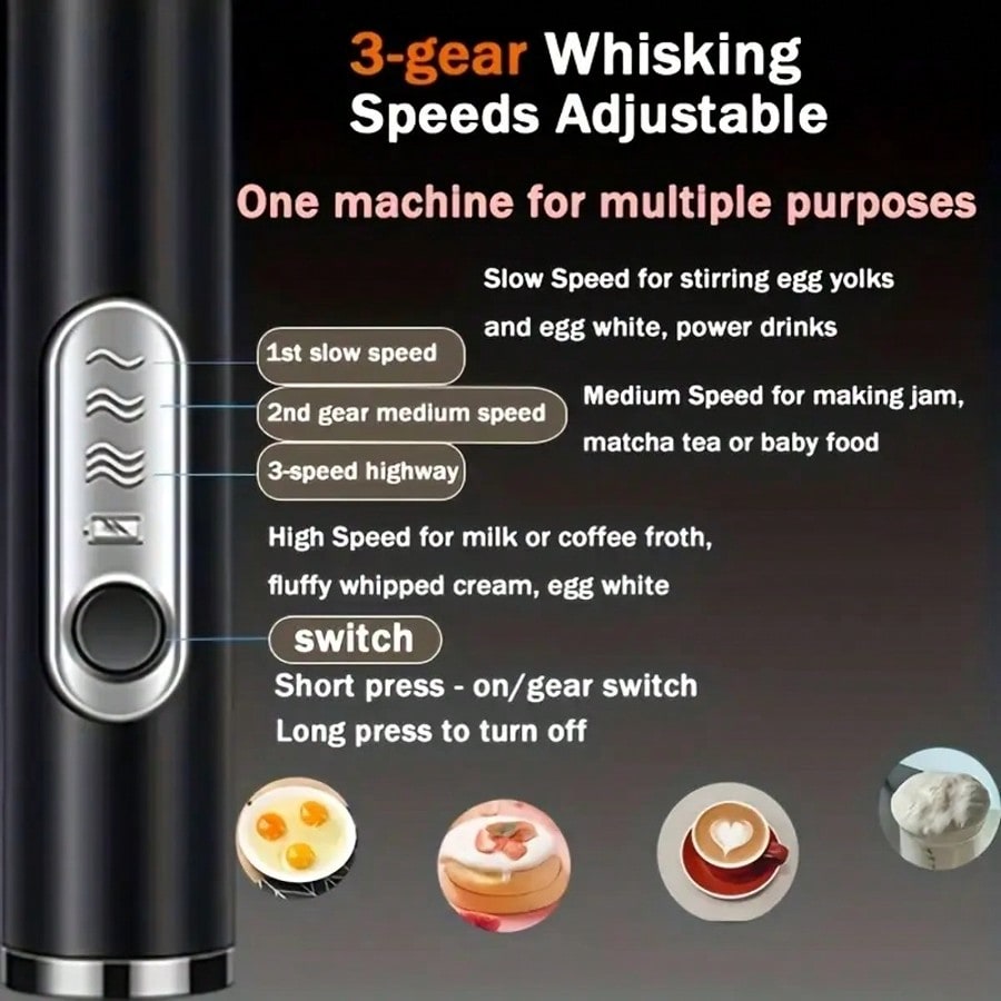 1パック入りハンドヘルド電動ミキサー、卵ビーター、ミルク泡立 - Kitchen Gadgets For Cooking のレビューと価格