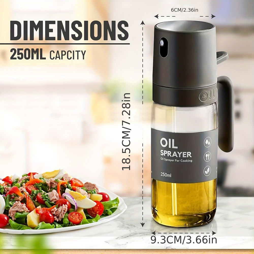 250MLオイルスプレーヤー、高硼珪酸ガラス製BPAフリー調 - Kitchen Gadgets Air Fryer のレビューと価格