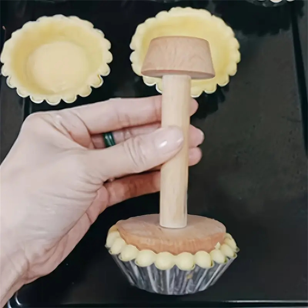プレミアム木製エッグタルト型両面タルトタンパーペストリー型プ - Kitchen Gadgets For Cooking のレビューと価格