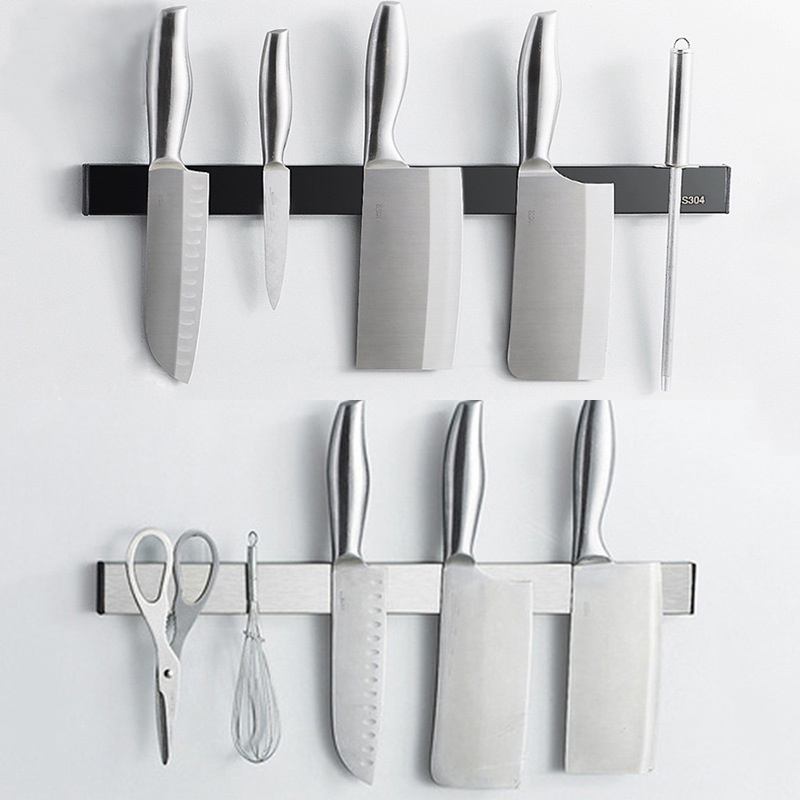 磁気壁掛けナイフホルダー,ステンレス鋼ドリルなし,包丁,食器 - Magnetic Knife Strip のレビューと価格