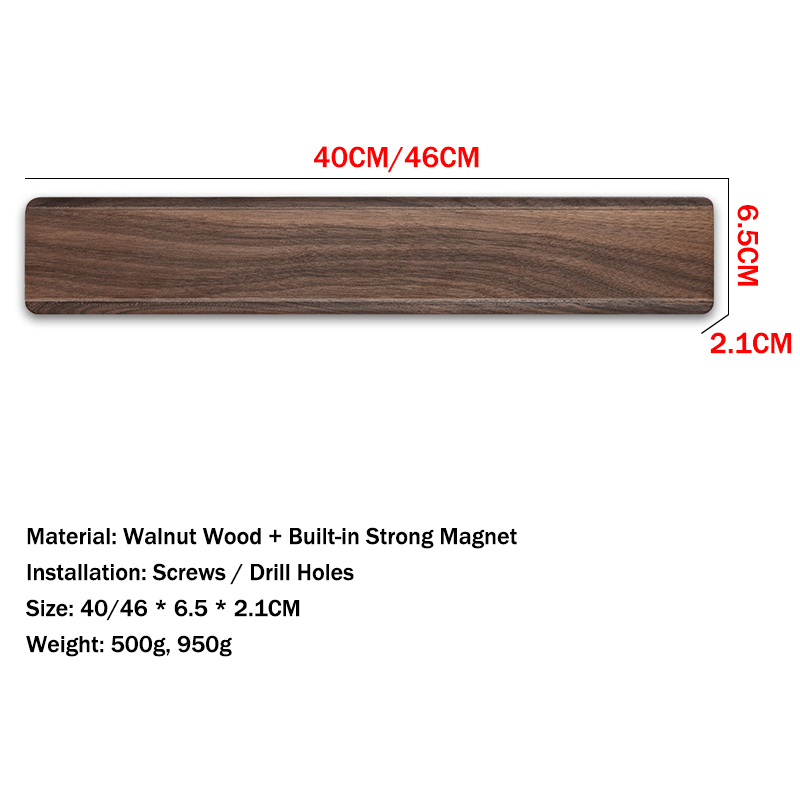 40-46CM強力磁気式ナイフホルダー、ウォールナット材製、 - Magnetic Knife Strip のレビューと価格