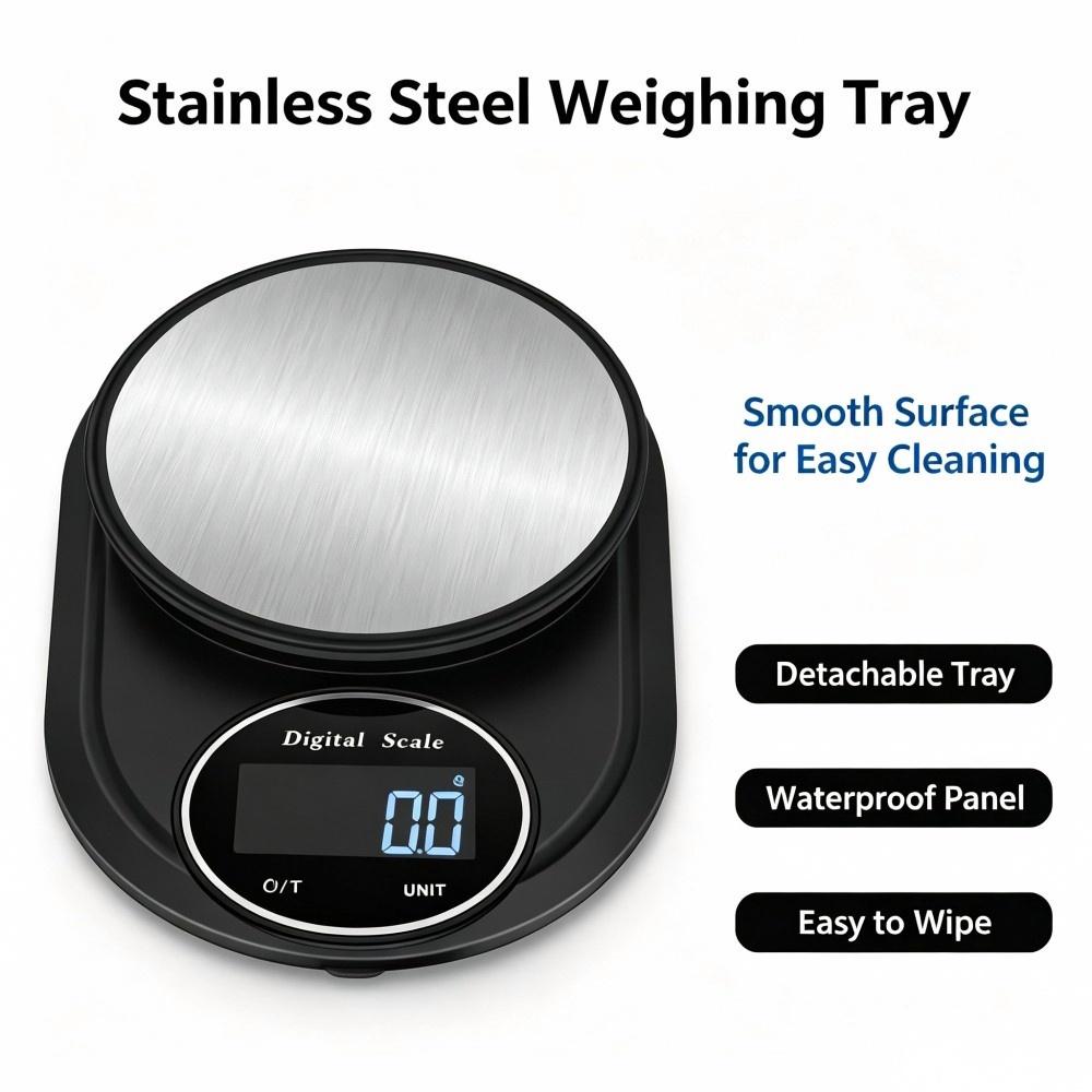 2KG 0.1g ミニポータブルデジタルキッチンスケール、丸 - Digital Kitchen Scale のレビューと価格