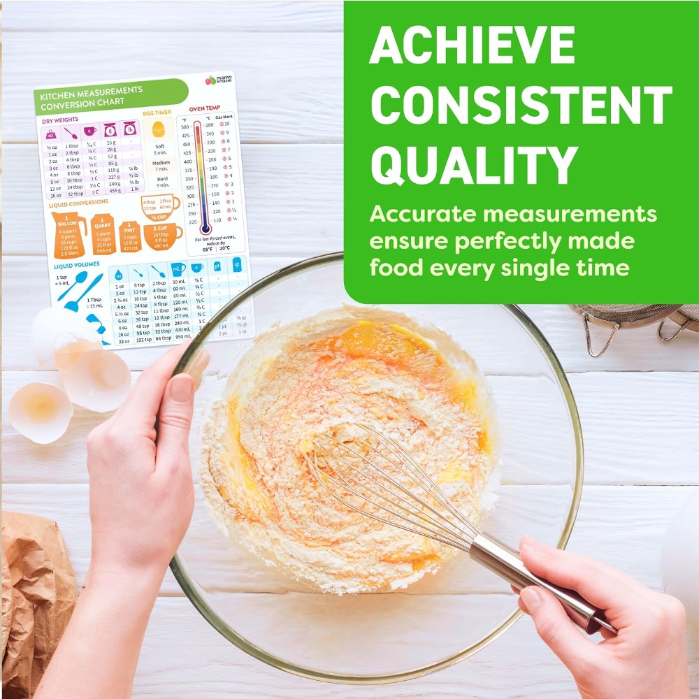 キッチン測定換算表マグネット ベーキング・クッキング用 6x - Kitchen Gadgets For Gifts のレビューと価格