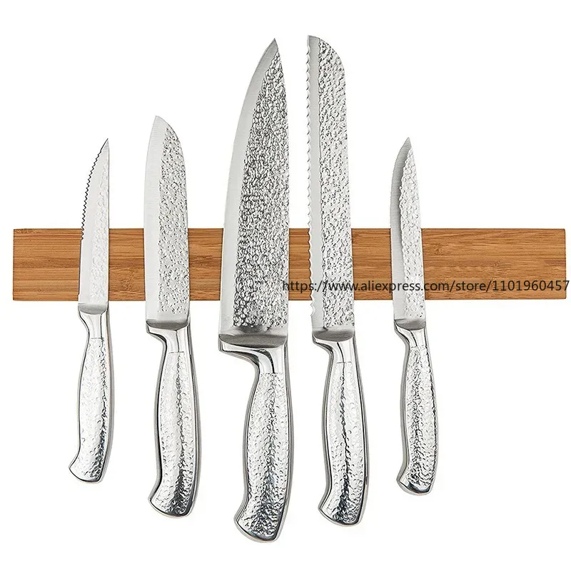 Leeseph 強力な壁取り付け磁気ナイフストリップ、無垢竹 - Magnetic Knife Strip のレビューと価格