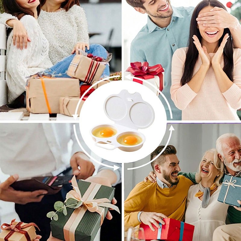 電子レンジ用蒸し卵ボックス、朝食、弁当、ランチの作成に、キッ - Kitchen Gadgets For Gifts のレビューと価格