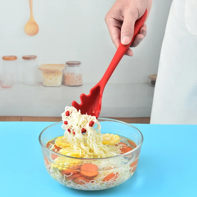 28cmロングハンドルスパゲッティスプーンシリコン麺盛り付け - Kitchen Gadgets Pasta のレビューと価格